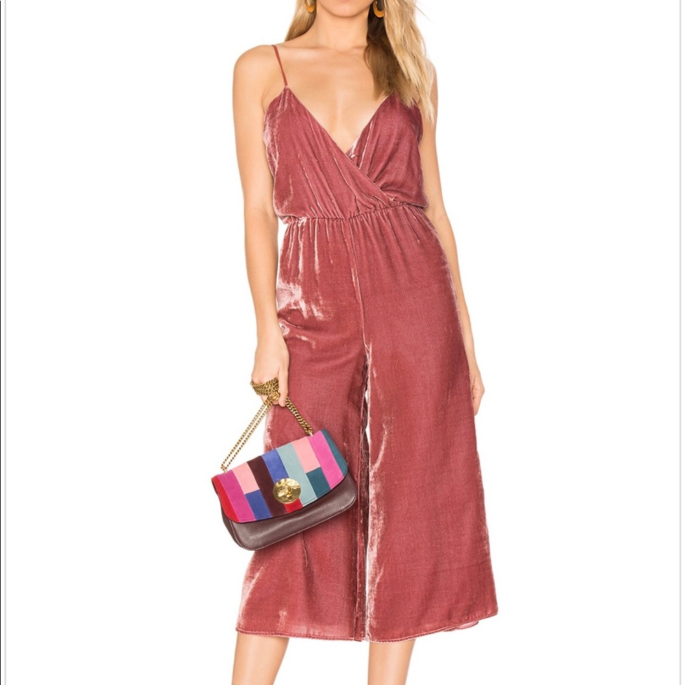 NWT SM House of Harlow x Revolve Velvet Jumpsuit